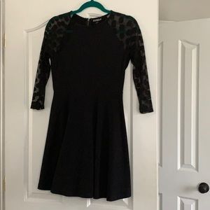 New Express Black Fit and Flare dress
